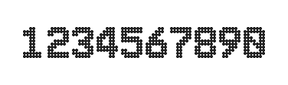 7×10数字点阵字体 ddN710BA0493