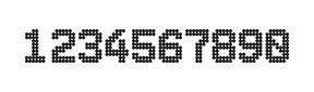 7×10数字点阵字体 ddN710BA0498