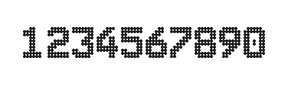 7×10数字点阵字体 ddN710BA0506