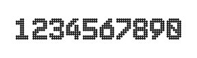 7×10数字点阵字体 ddN710BA0522