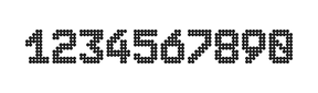 7×10数字点阵字体 ddN710BA0523