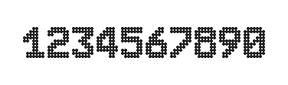 7×10数字点阵字体 ddN710BA0526
