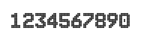 7×10数字点阵字体 ddN710BA0529