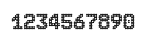 7×10数字点阵字体 ddN710BA0530