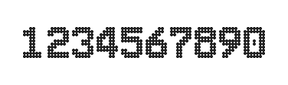 7×10数字点阵字体 ddN710BA0542