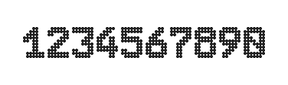 7×10数字点阵字体 ddN710BA0557