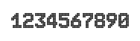 7×10数字点阵字体 ddN710BA0574