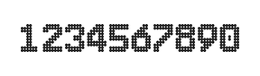7×10数字点阵字体 ddN710BA0576
