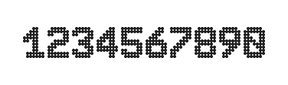 7×10数字点阵字体 ddN710BA0579