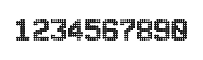 7×10数字点阵字体 ddN710BA0589