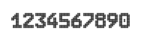 7×10数字点阵字体 ddN710BA0594