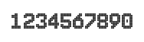 7×10数字点阵字体 ddN710BA0602