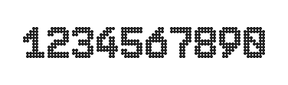 7×10数字点阵字体 ddN710BA0617