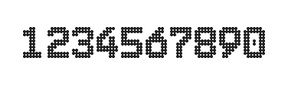 7×10数字点阵字体 ddN710BA0619