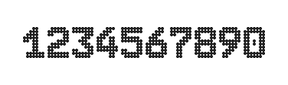 7×10数字点阵字体 ddN710BA0641