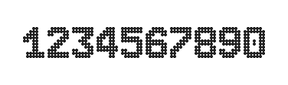 7×10数字点阵字体 ddN710BA0647