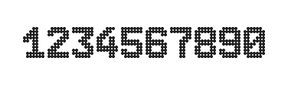 7×10数字点阵字体 ddN710BA0652