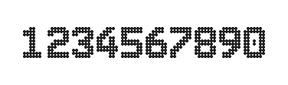 7×10数字点阵字体 ddN710BA0660