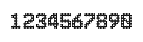 7×10数字点阵字体 ddN710BA0677