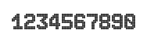 7×10数字点阵字体 ddN710BA0681