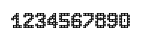 7×10数字点阵字体 ddN710BA0683
