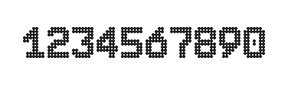 7×10数字点阵字体 ddN710BA0692