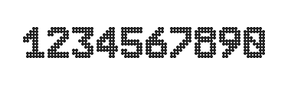 7×10数字点阵字体 ddN710BA0701