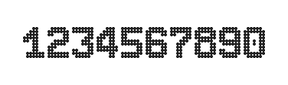 7×10数字点阵字体 ddN710BA0704