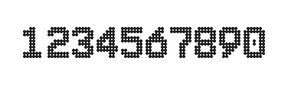 7×10数字点阵字体 ddN710BA0707