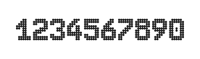 7×10数字点阵字体 ddN710BA0714
