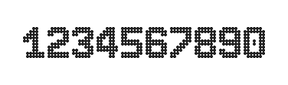 7×10数字点阵字体 ddN710BA0717
