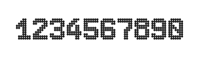 7×10数字点阵字体 ddN710BA0722