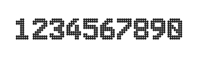 7×10数字点阵字体 ddN710BA0725