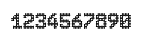 7×10数字点阵字体 ddN710BA0729