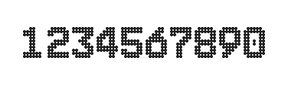 7×10数字点阵字体 ddN710BA0735