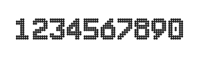 7×10数字点阵字体 ddN710BA0744