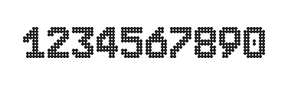 7×10数字点阵字体 ddN710BA0751