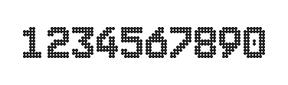 7×10数字点阵字体 ddN710BA0764