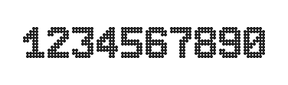 7×10数字点阵字体 ddN710BA0778