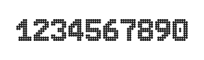 7×10数字点阵字体 ddN710BA0779