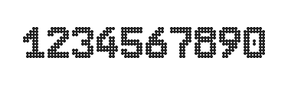7×10数字点阵字体 ddN710BA0788