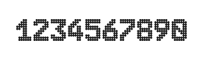 7×10数字点阵字体 ddN710BA0791