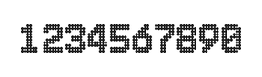 7×10数字点阵字体 ddN710BA0798