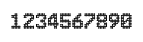 7×10数字点阵字体 ddN710BA0803