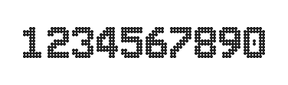 7×10数字点阵字体 ddN710BA0806