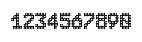 7×10数字点阵字体 ddN710BA0809