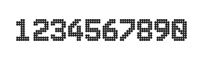 7×10数字点阵字体 ddN710BA0814