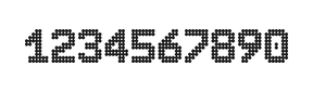 7×10数字点阵字体 ddN710BA0817