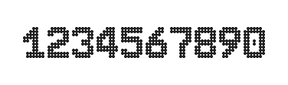 7×10数字点阵字体 ddN710BA0823