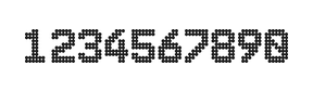 7×10数字点阵字体 ddN710BA0833